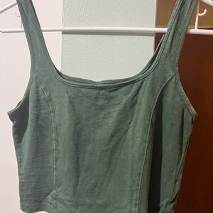 Aerie Green Sleeveless Women's Top Soft Corset Style